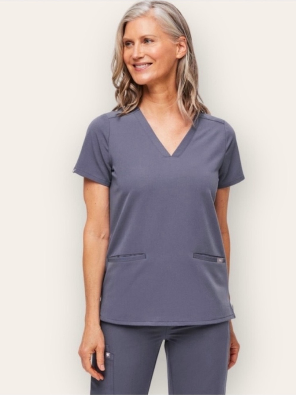 FIGS Space Navy Scrub Top